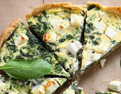 Quiche de espinacas y queso de cabra