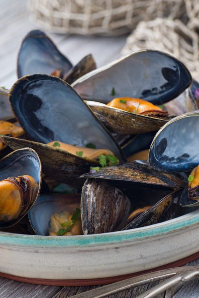 Mejillones al vapor