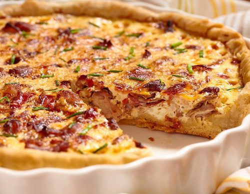 Quiche de calabacín y bacon