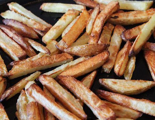 Patatas al microondas con textura frita