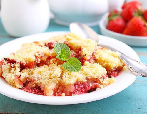 Crumble de grosellas espinosas