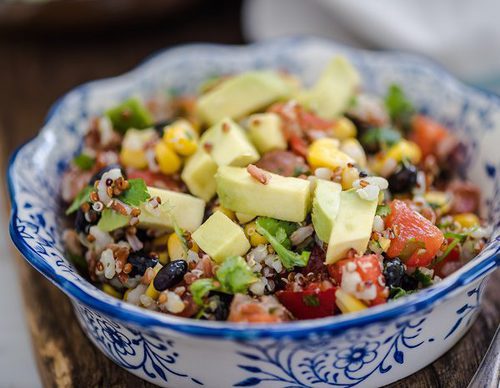 Ensalada de quinoa con arroz