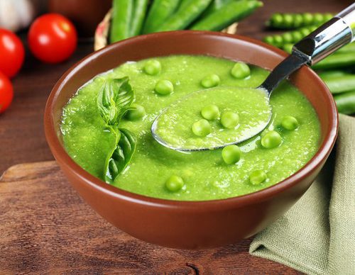 Crema de guisantes holandesa