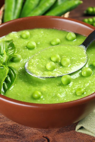 Crema de guisantes holandesa