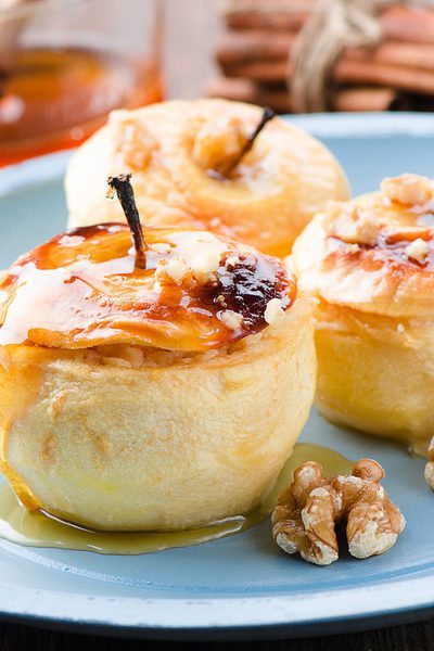 Manzanas al vapor con frutos secos