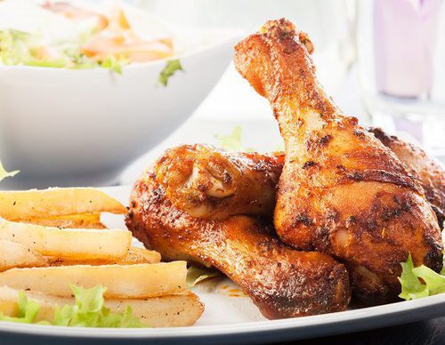 Pollo asado al microondas