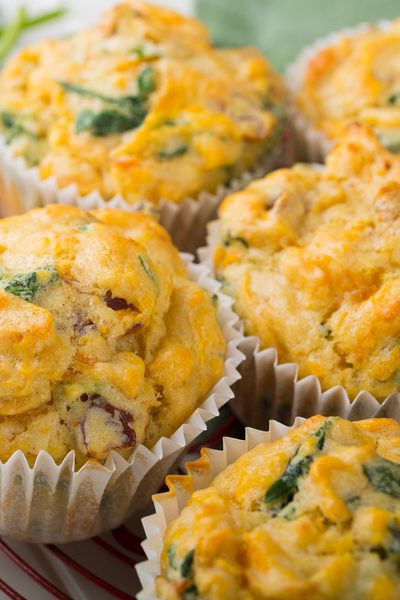 Muffins de guisantes y salchichas