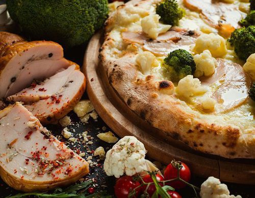 Masa de pizza de coliflor