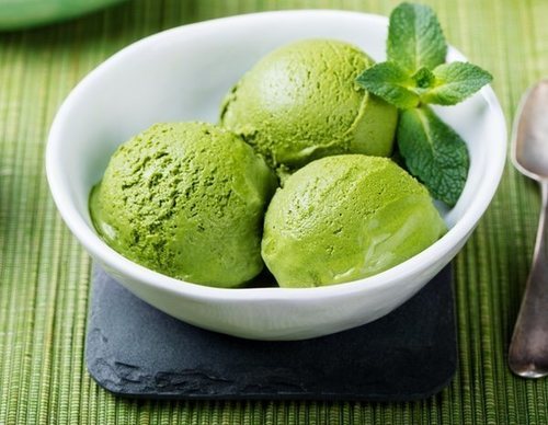 Helado de té verde