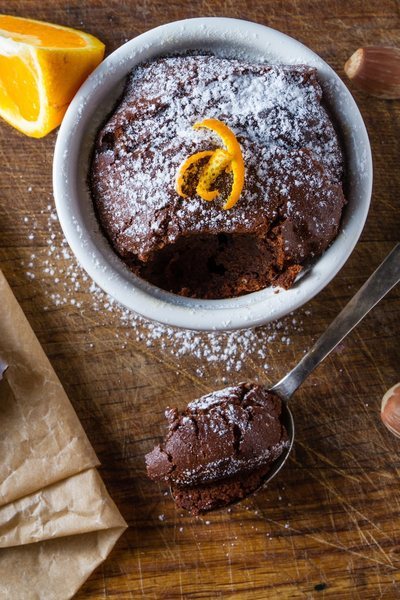 Tarta de naranja y chocolate