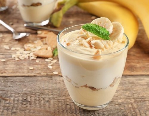 Natillas de plátano
