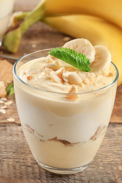 Natillas de plátano