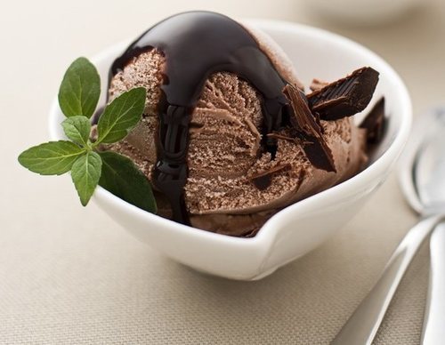 Helado de chocolate