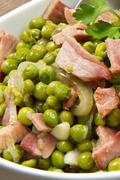 Guisantes con jamón