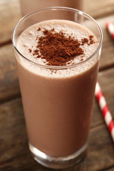 Batido de chocolate y caramelo