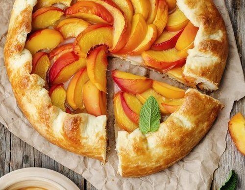 Galette de melocotón