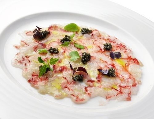 Carpaccio de langostinos