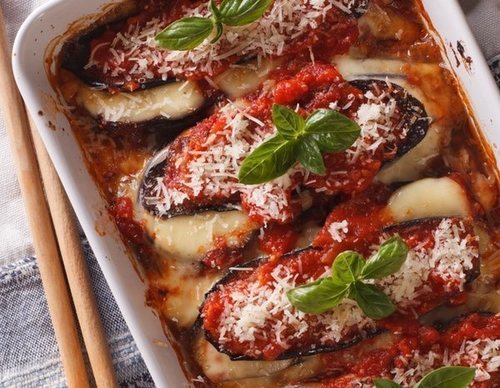 Canelones de berenjena