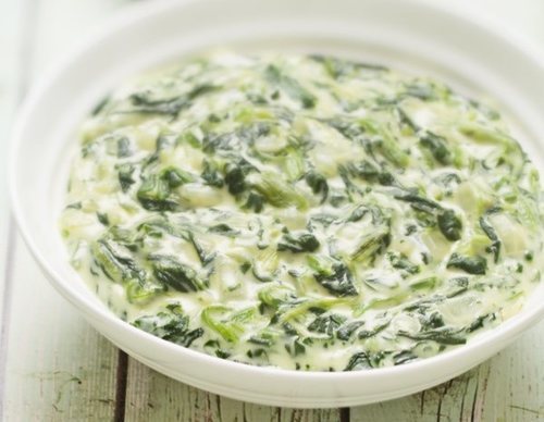 Crema de kale y espinacas