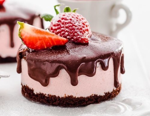 Tarta de fresa y chocolate