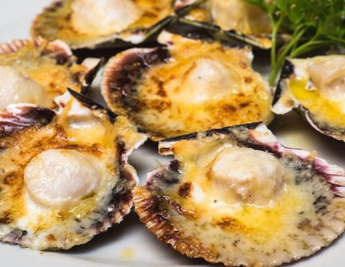 Vieiras a la parmesana