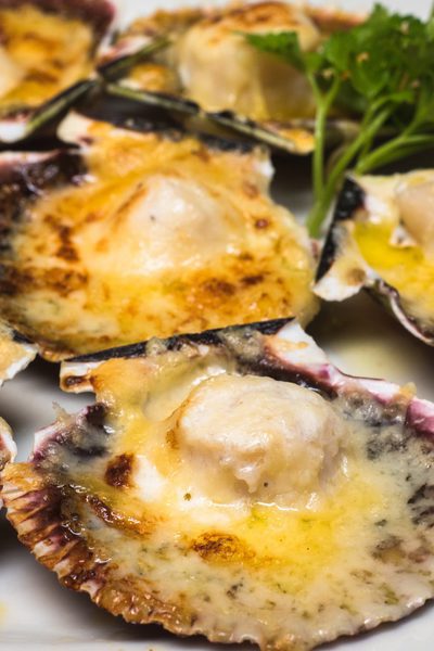 Vieiras a la parmesana