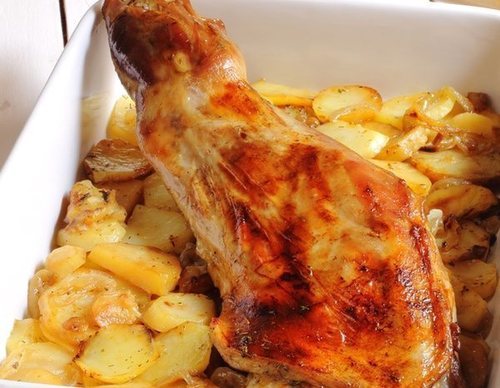 Ternasco asado con patatas