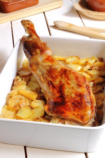 Ternasco asado con patatas