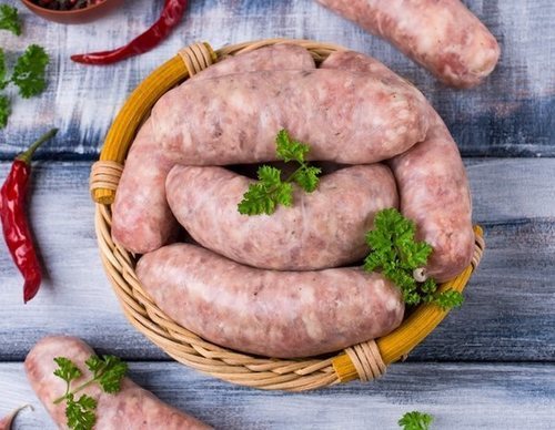 Salchichas de pollo caseras