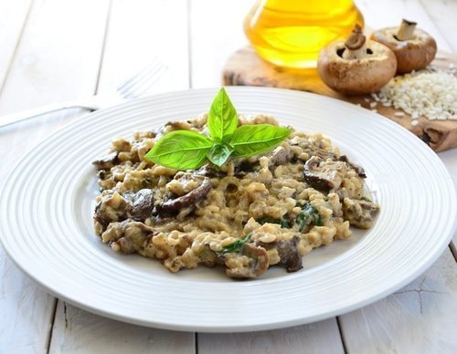 Arroz meloso con setas