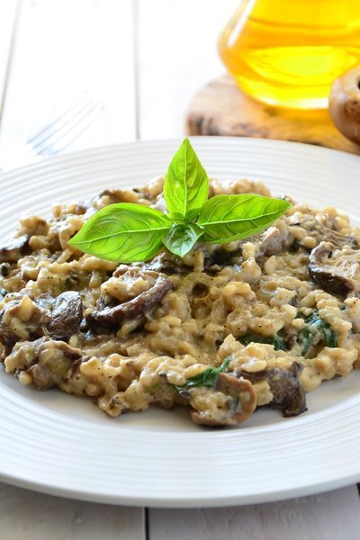 Arroz meloso con setas