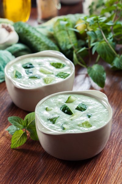 Gazpacho de yogur y pepino