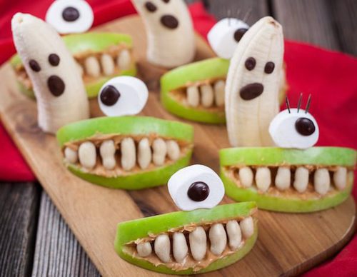 Snacks de fruta para Halloween
