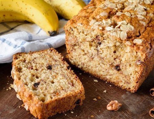 Bizcocho de avena y plátano