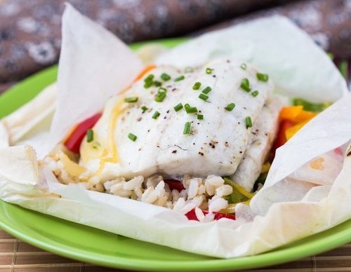 Papillote de bacalao