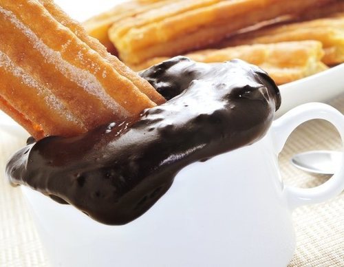 Porras con chocolate