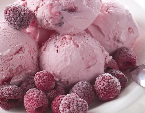 Helado de frambuesa