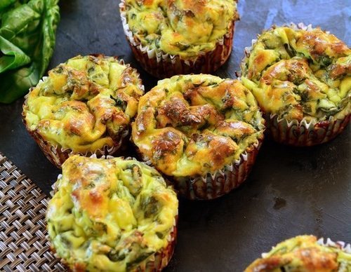 Muffins de espinacas y huevo