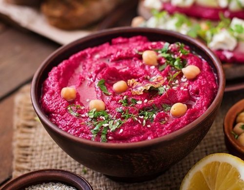 Hummus de remolacha