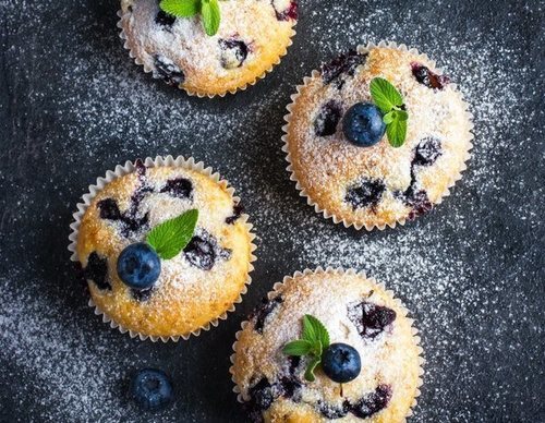 Muffins de arándanos