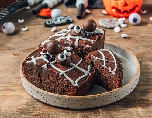 Bizcocho de chocolate de Halloween