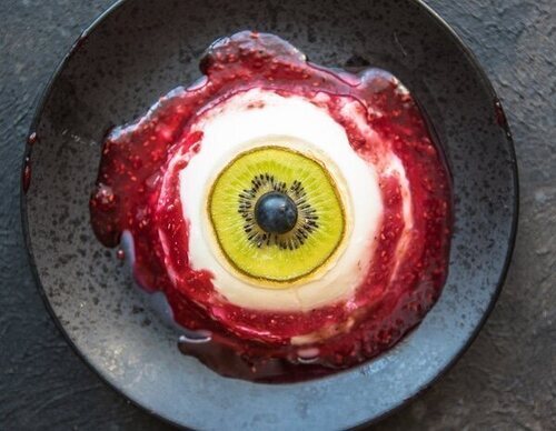 Panna cotta de Halloween