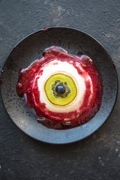 Panna cotta de Halloween
